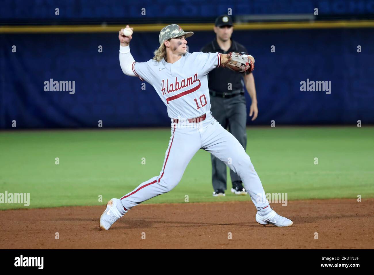 HOOVER, AL - MAY 24: Alabama Crimson Tide outfielder Tommy Seidl (20)  during the 2023 SEC Baseball Tournament game between the Alabama Crimson  Tide and the Florida Gators on May 24, 2023