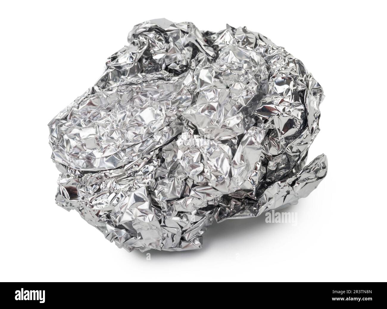 Crumpled ball of aluminum foil Stock Photo Alamy