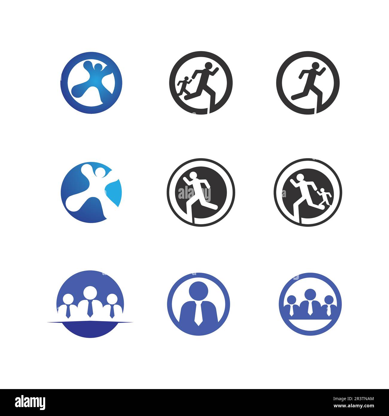 People Icon work group Vector  logo illustration design Stock Vector