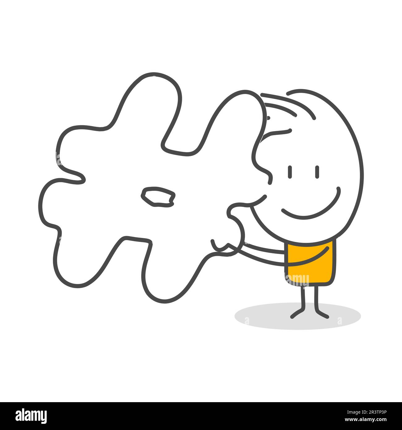 Stick figures. Numbers. Isolated on white background. Hand drawn Doodle