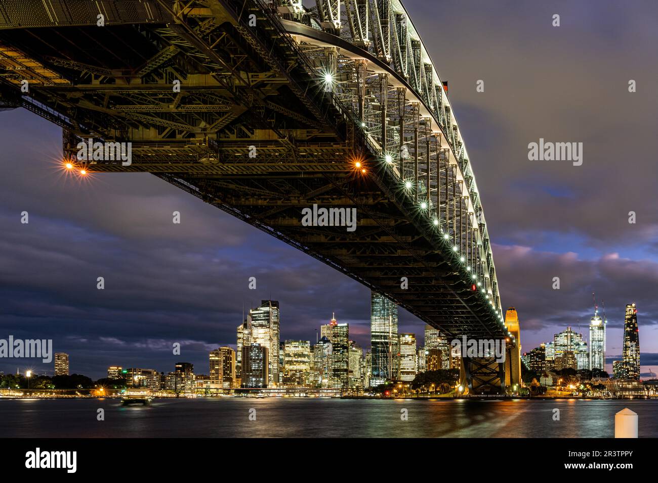 Sydney Harbour Bridge, Milsons Point Wharf, Sydney, Australia Stock Photo