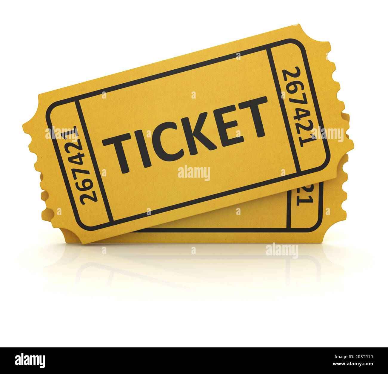 3d yellow ticket Stock Photo Alamy
