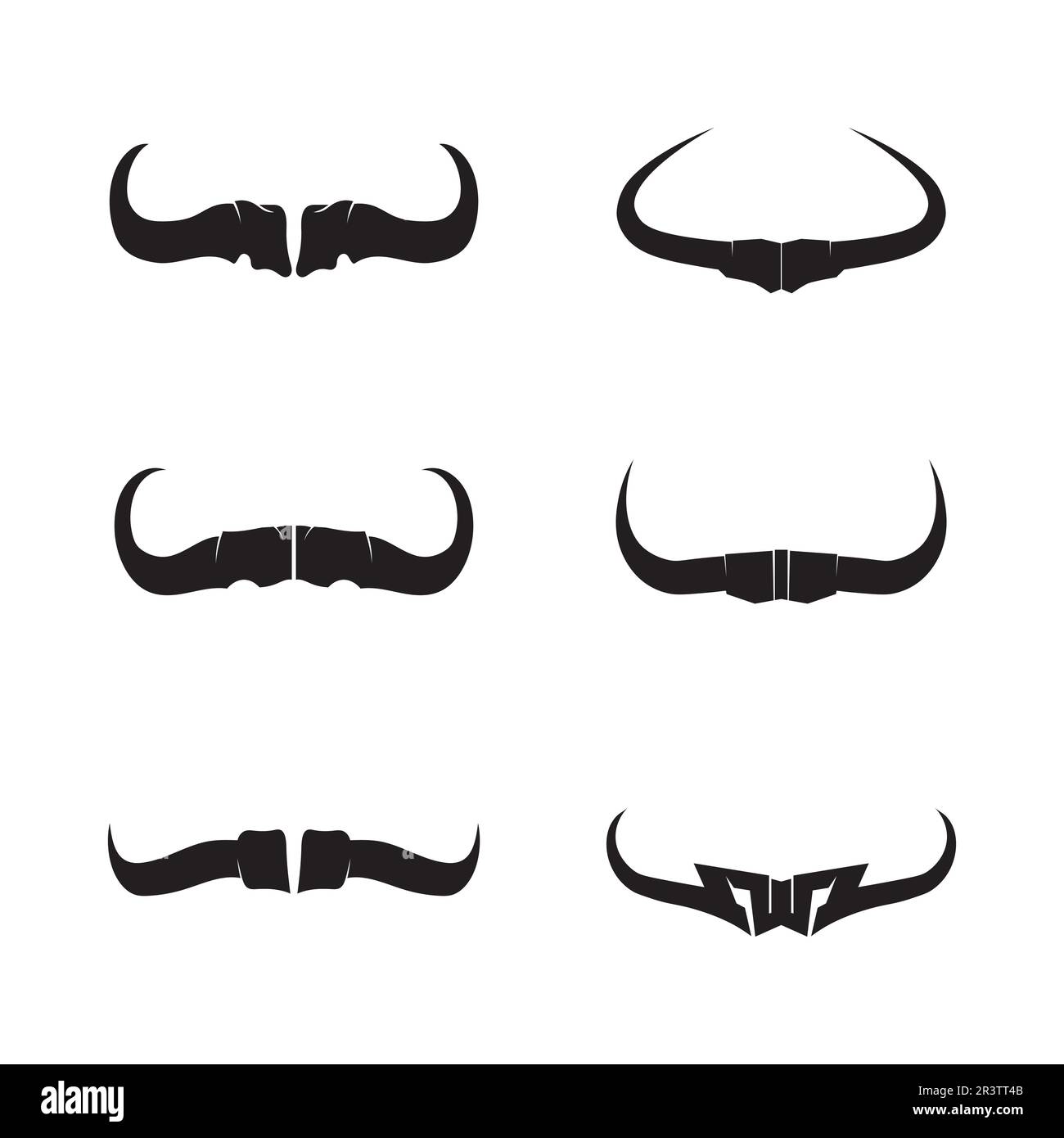 Bull horn logo and symbol template icons app Stock Vector Image & Art