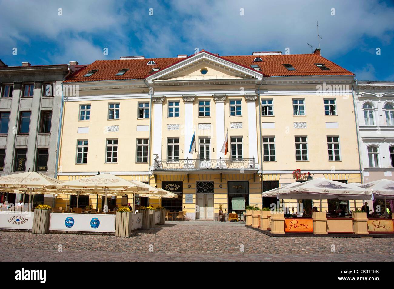 Houses at town hall square, Tartu, Estonia, Baltic states Stock Photo Alamy