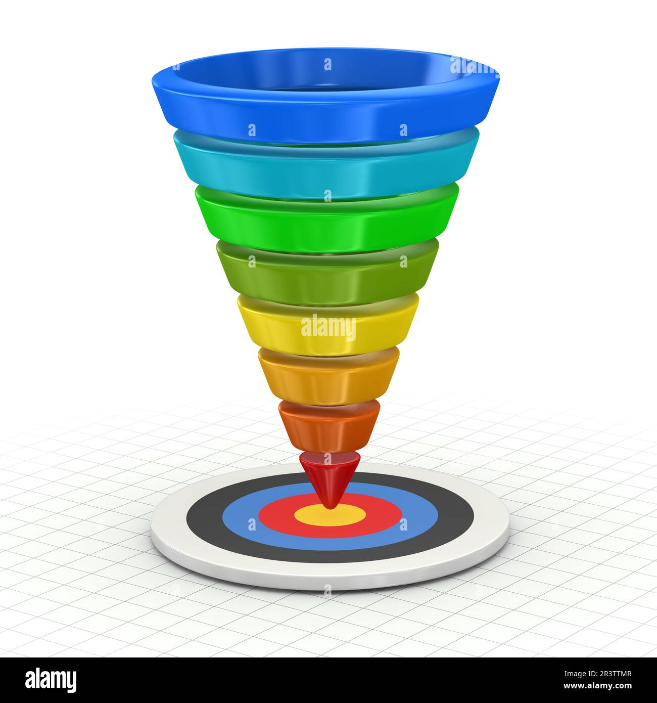3d funnel chart hi-res stock photography and images - Alamy
