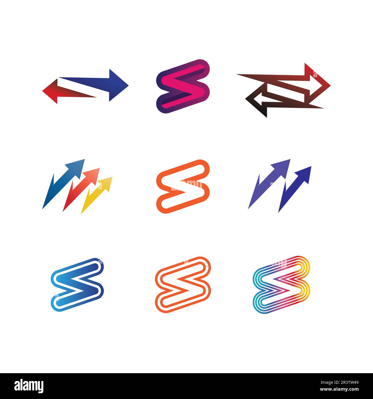 Arrow vector illustration icon Logo Template design Stock Vector