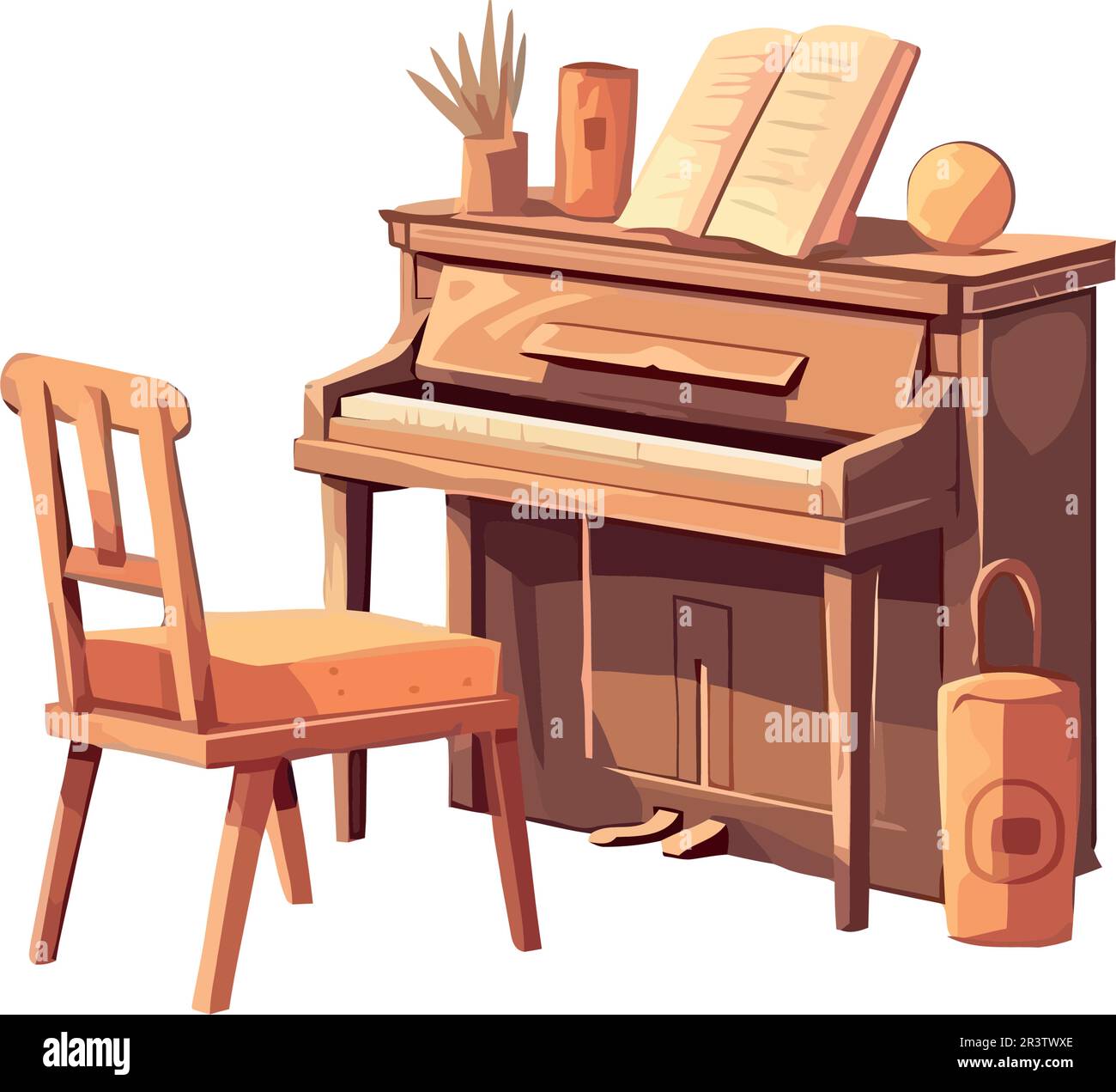 An antique grand piano Stock Vector Image & Art - Alamy
