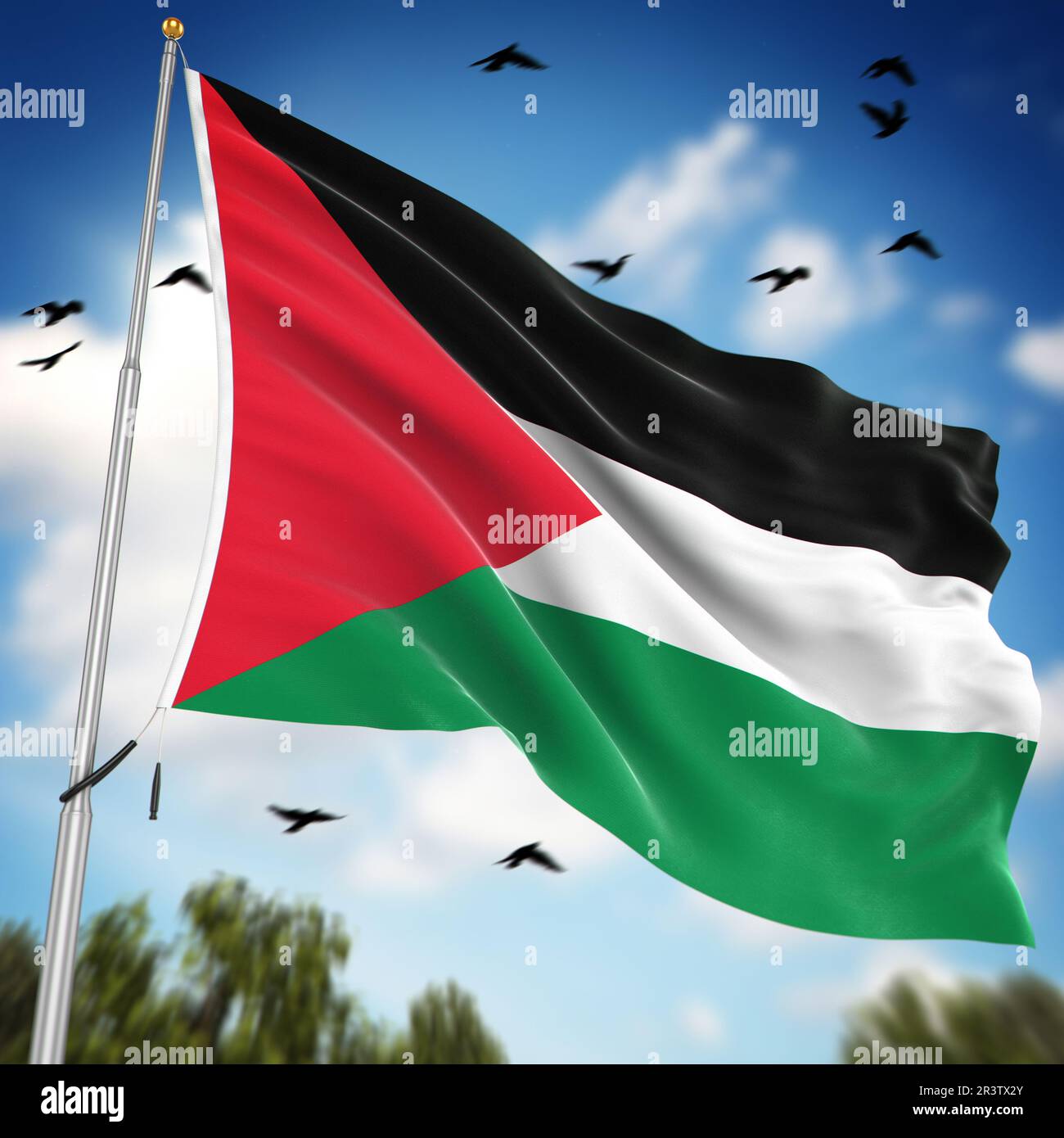 Flag of Palestine Stock Photo - Alamy