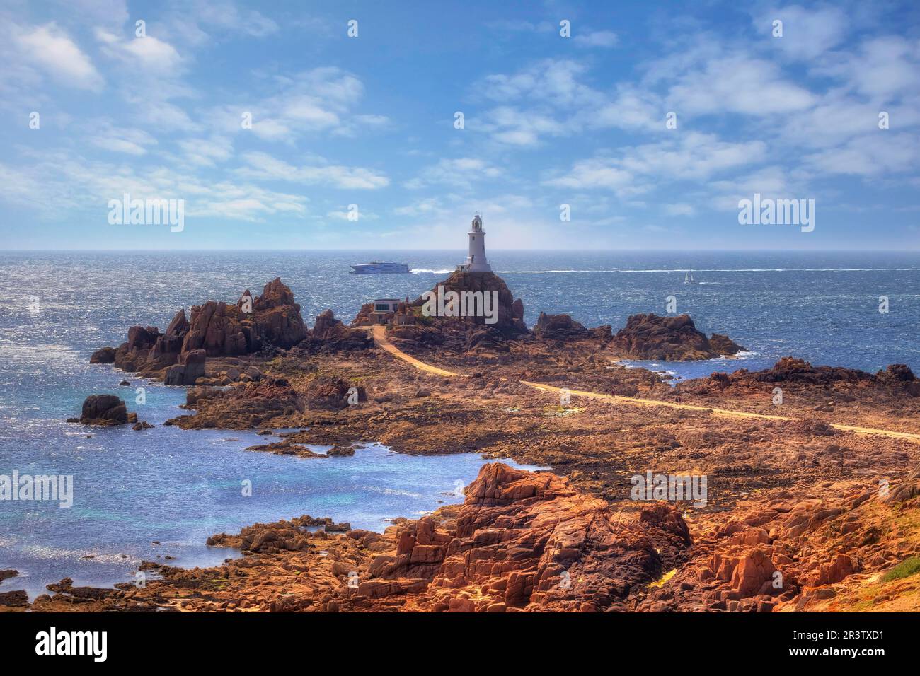 La Corbiere Lighthouse, St Brelade, Jersey, United Kingdom Stock Photo