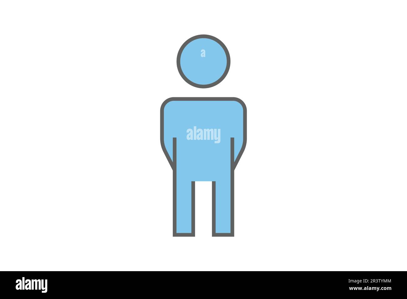 Man icon. Two tone icon style design. Simple vector design editable Stock Vector