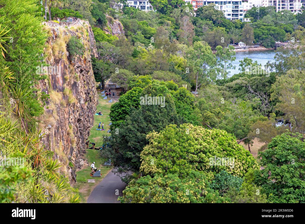 The Kangaroo Point cliffs in Brisbane Stock Photo
