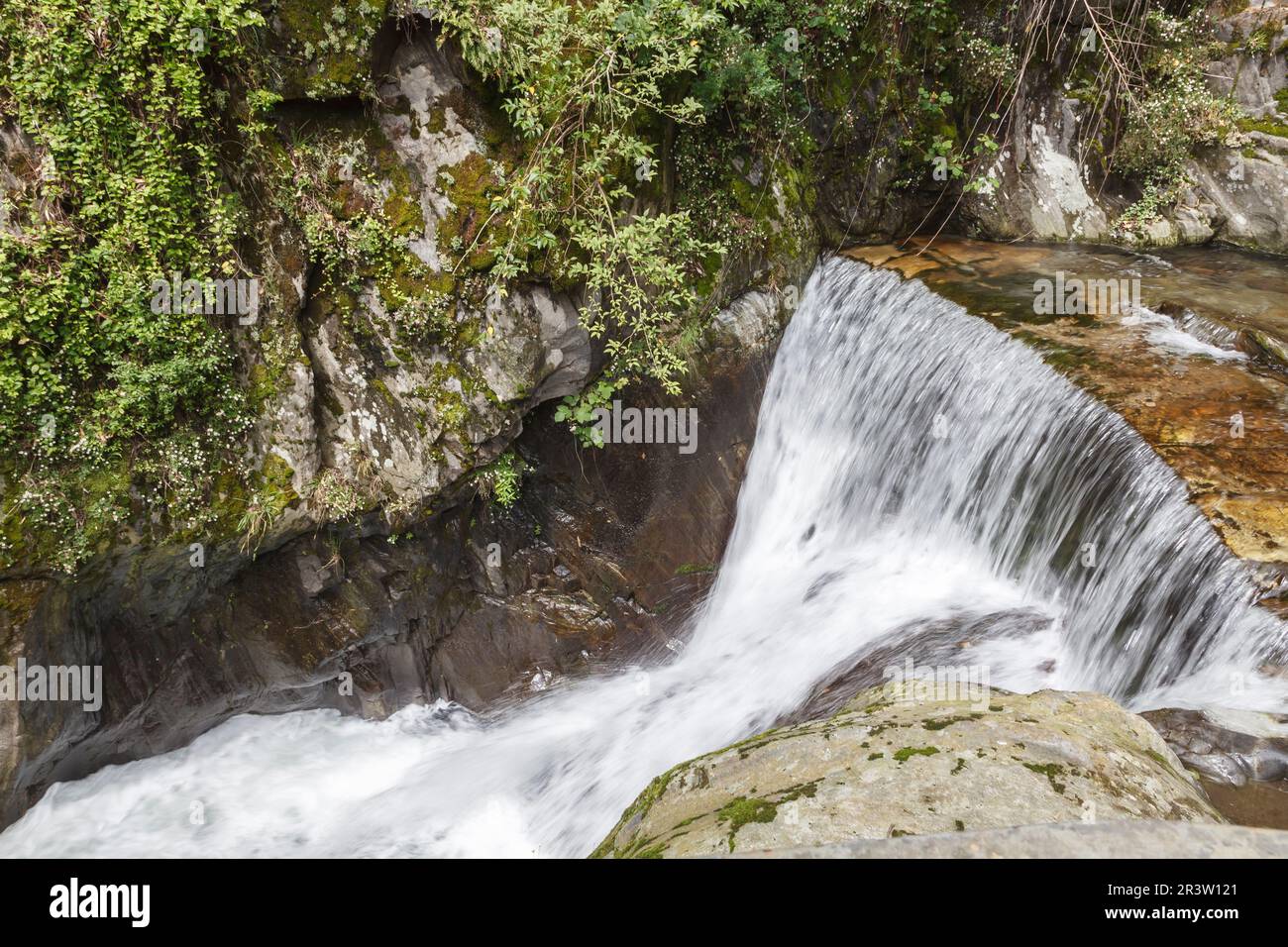 Cannero Riviera, Wasserfall, Piemont, Verbano-Cusio-Ossola, Lago Maggiore, Italien Stock Photo