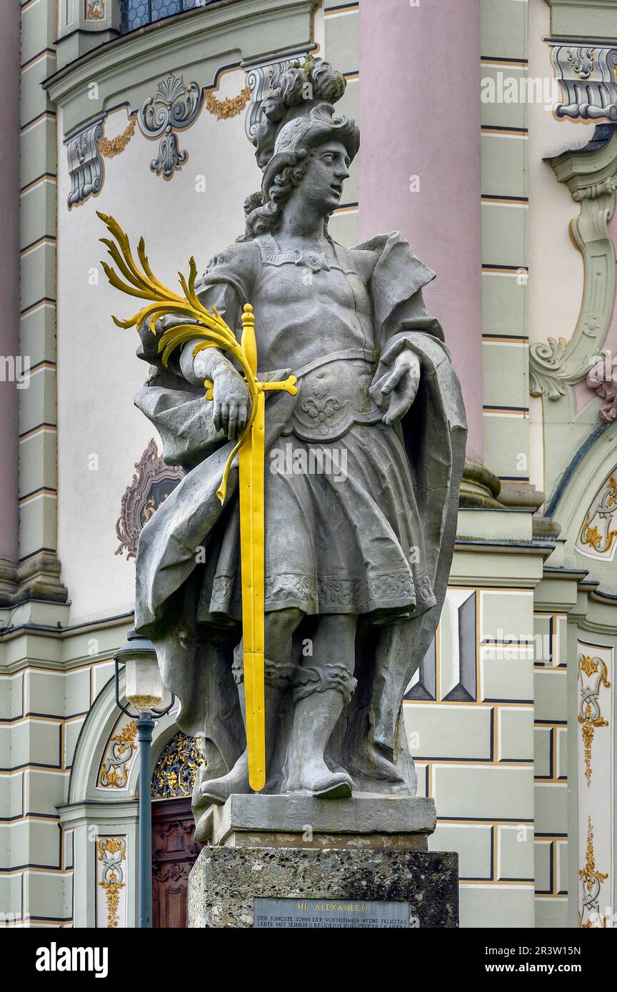 Statue of St. Alexander with sword, Ottobeuren Monastery, Benedictine