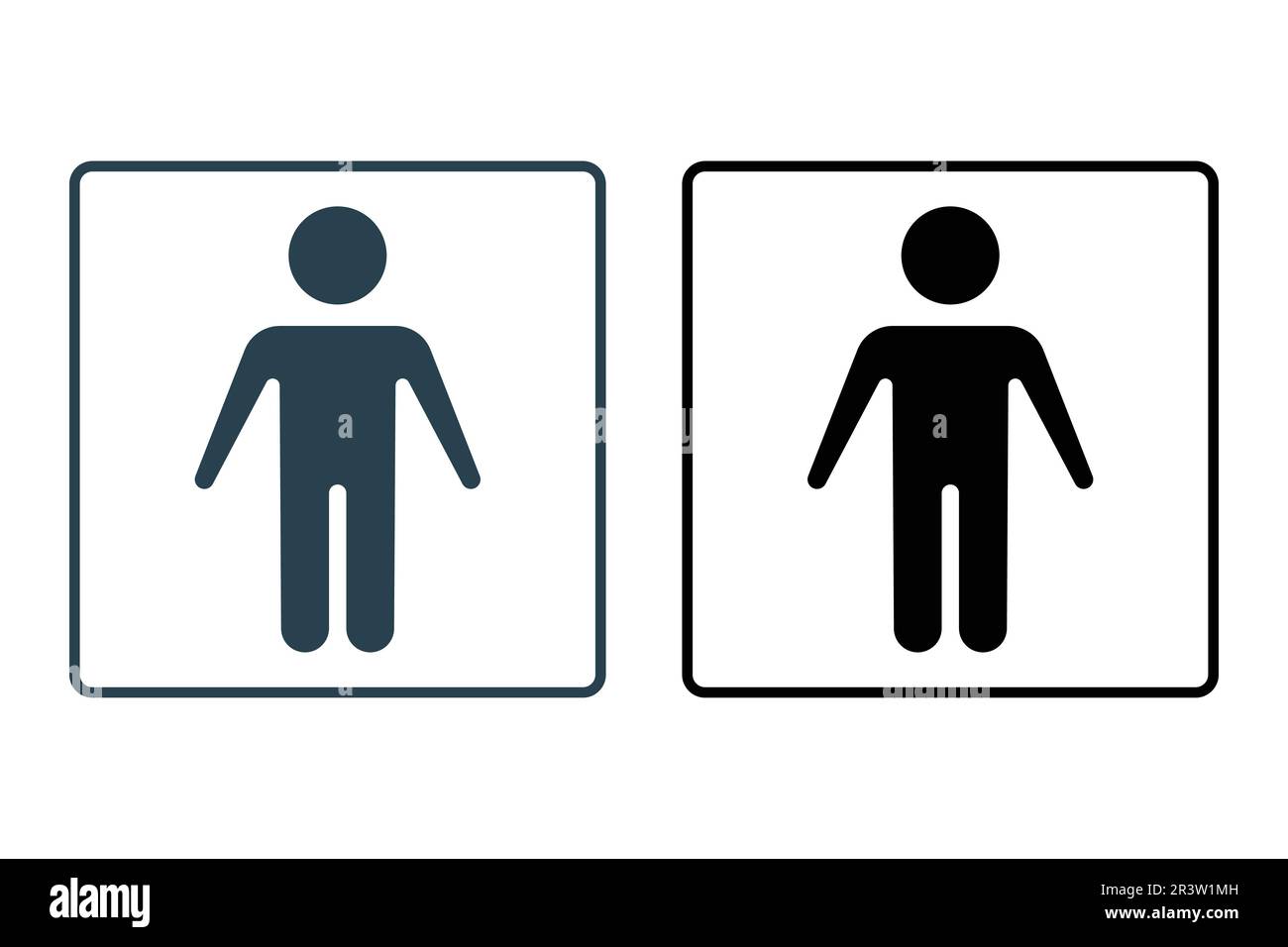 Man icon. Solid icon style design. Simple vector design editable Stock Vector