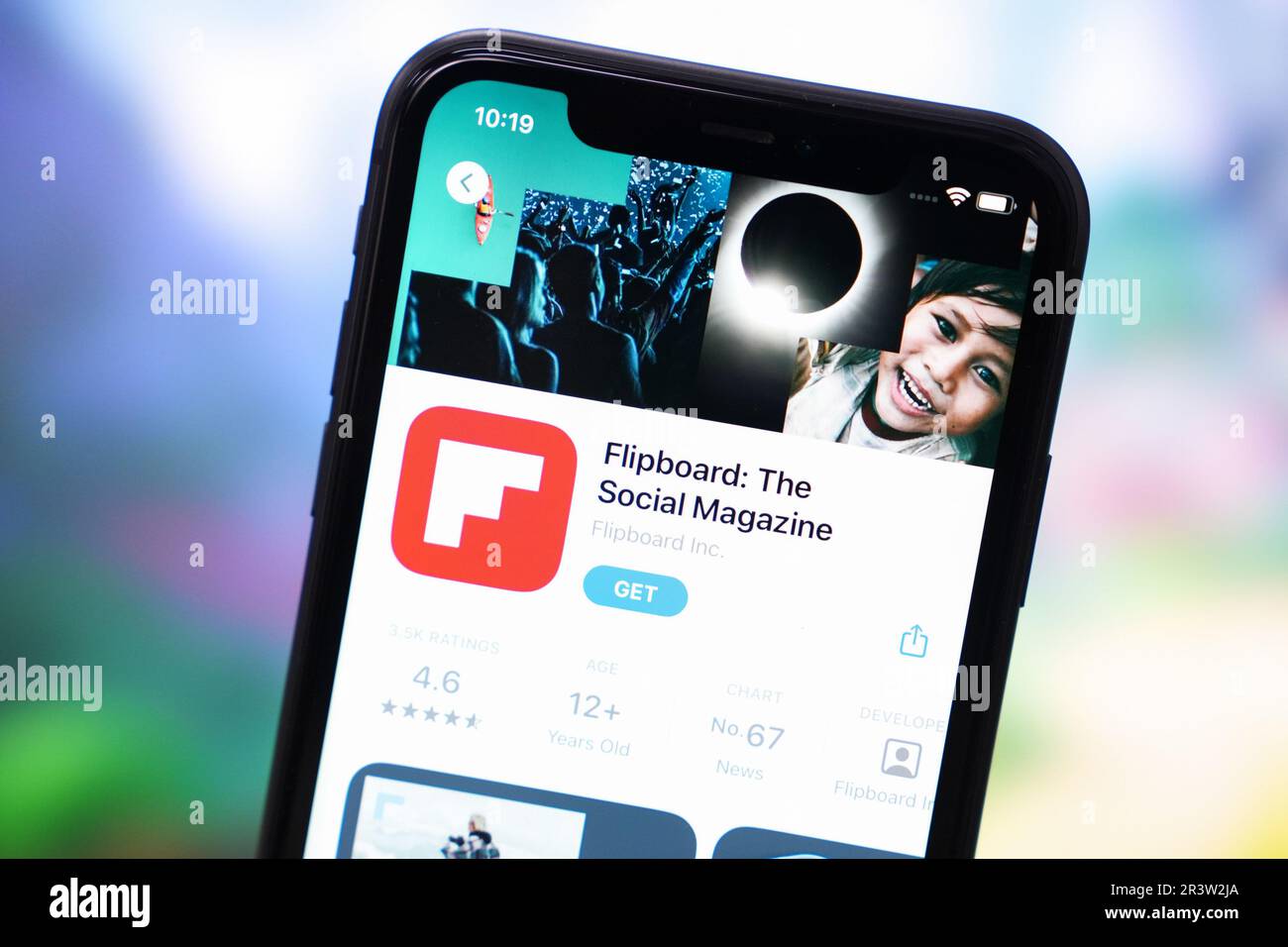China. 22nd May, 2023. In this photo illustration, the Flipboard logo is displayed in the App Store of an iPhone. (Credit Image: © Sheldon Cooper/SOPA Images via ZUMA Press Wire) EDITORIAL USAGE ONLY! Not for Commercial USAGE! Stock Photo