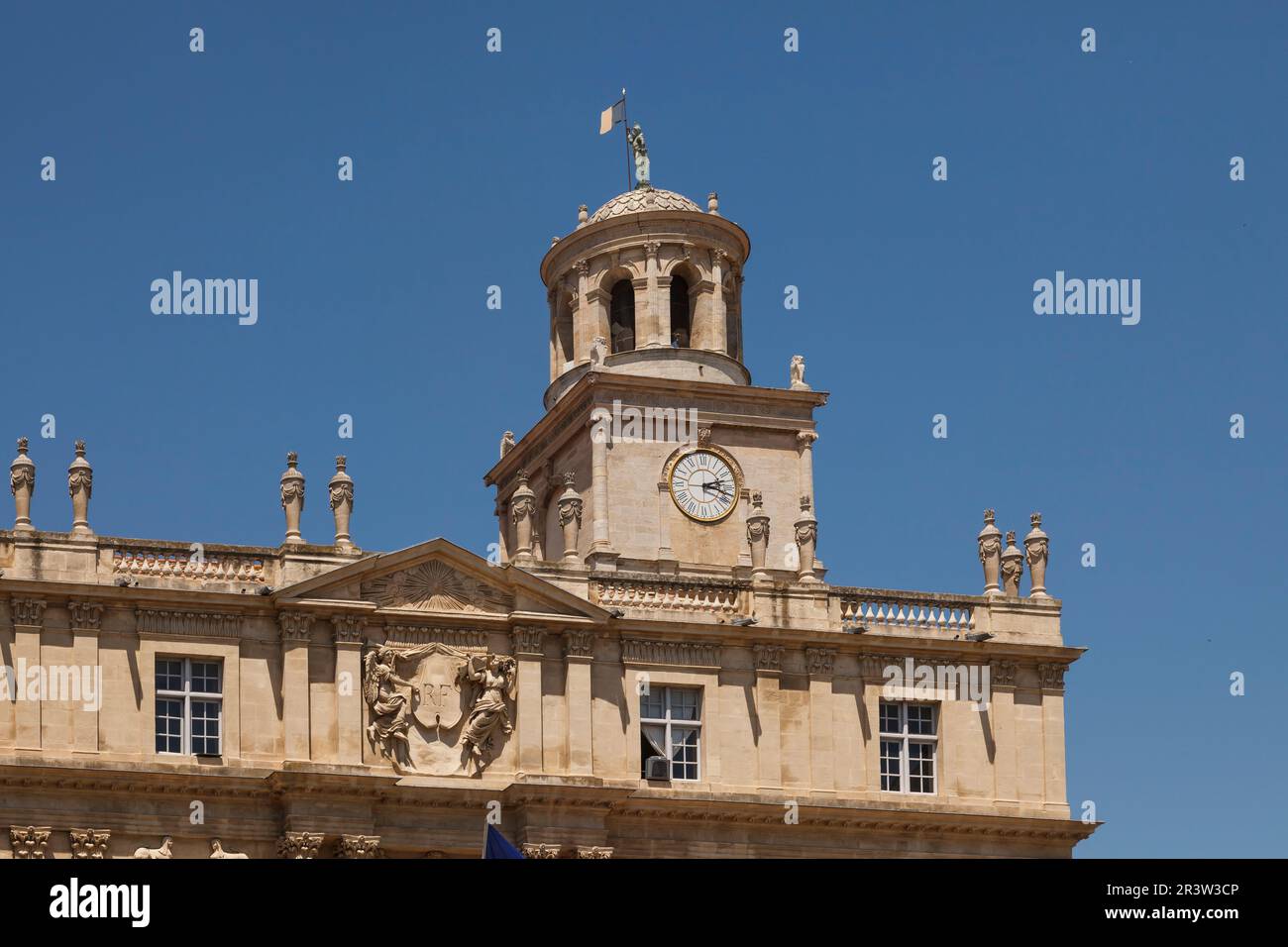 Arles, City Hall, Place de la Republique, Republic Square, Provence, South of France Stock Photo