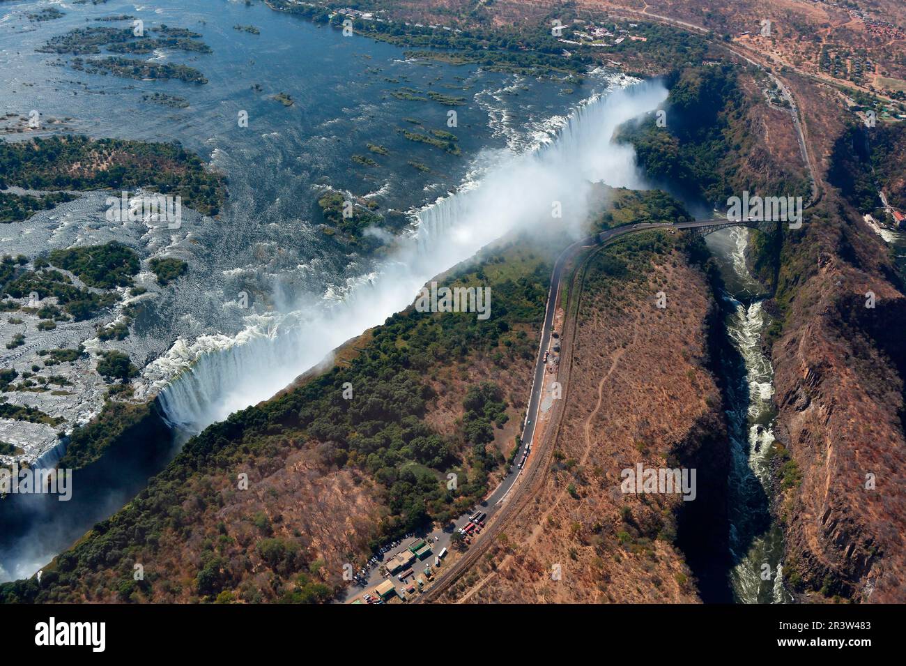 Victoria falls, Zambezi, Victoria Falls, Zimbabwe Stock Photo