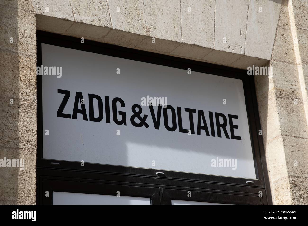 Bordeaux , Aquitaine France 05 19 2023 Zadig & Voltaire logo brand