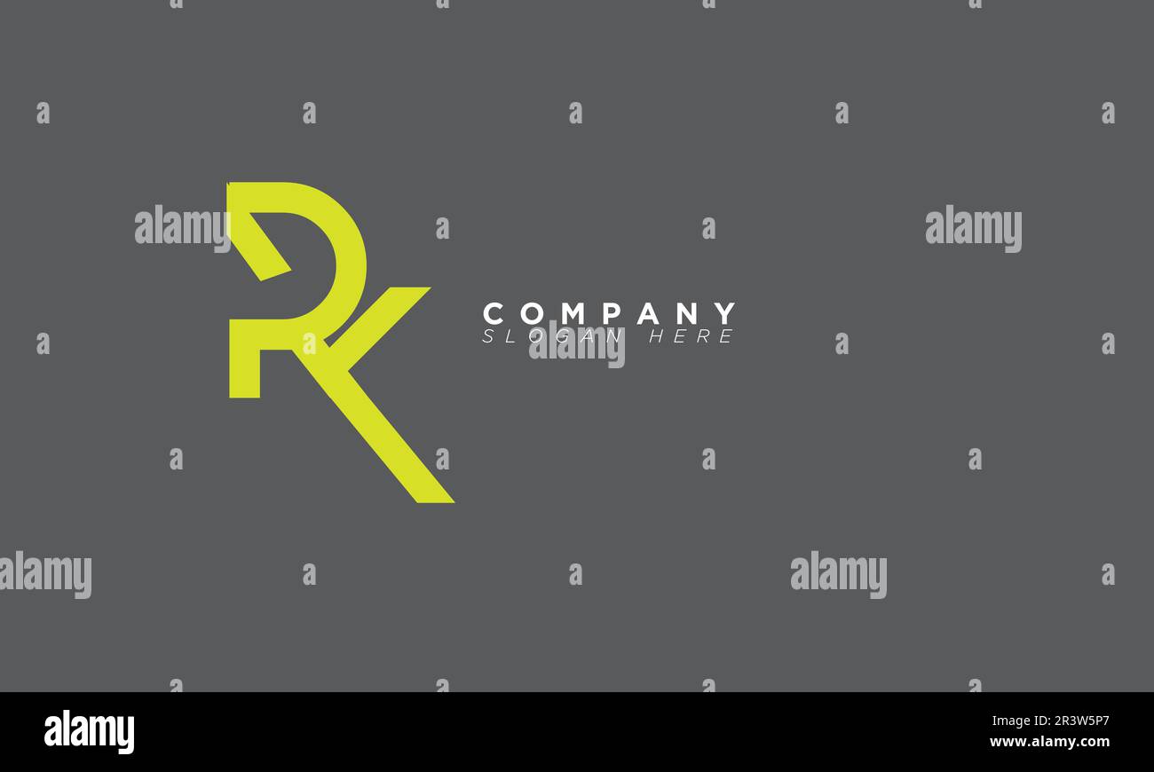 RK Alphabet letters Initials Monogram logo Stock Vector
