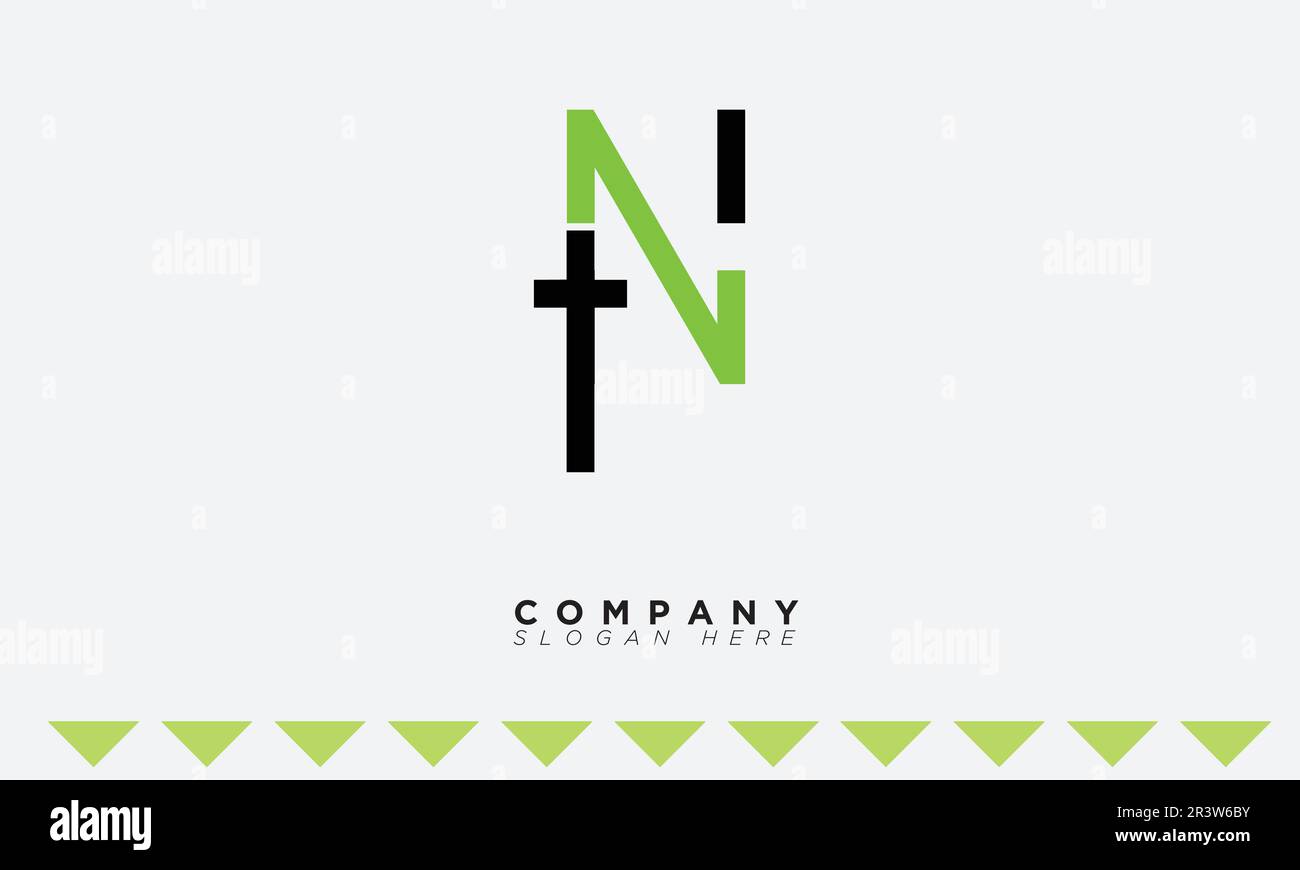 TN Alphabet letters Initials Monogram logo Stock Vector