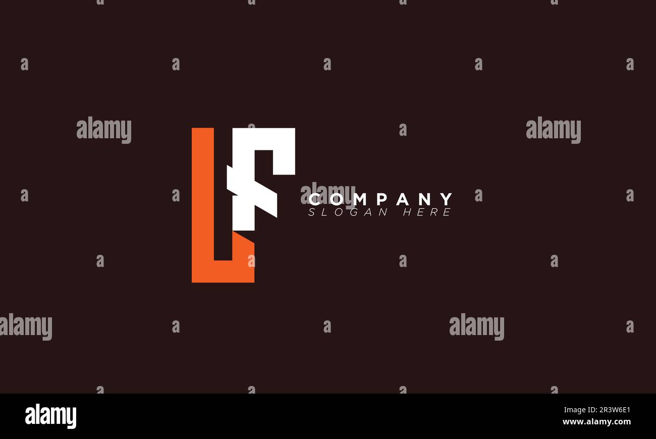 LF Alphabet letters Initials Monogram logo Stock Vector