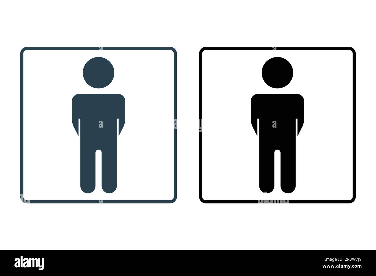 Man icon. Solid icon style design. Simple vector design editable Stock Vector