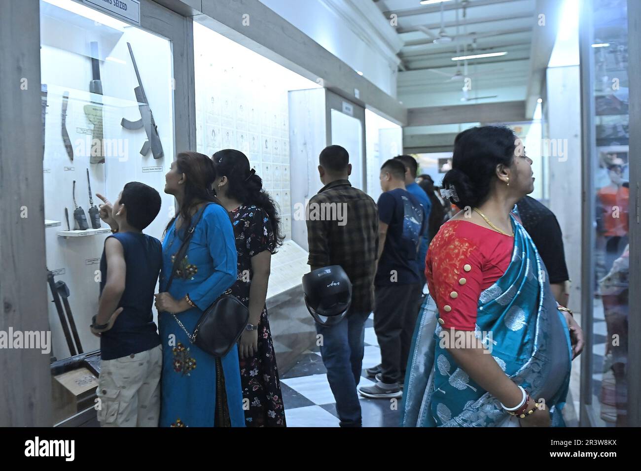 Visitors in large numbers at the Tripura Government Museum on International Museum day. Agartala, Tripura, India. Stock Photo