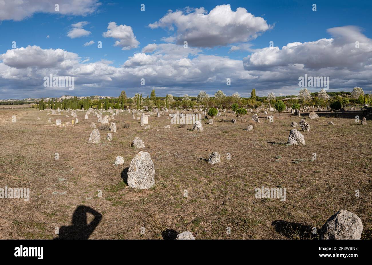 necropolis of 'Las Ruedas', ancient Vaccea city of Pintia, Padilla de Duero, Valladolid province, Spain Stock Photo