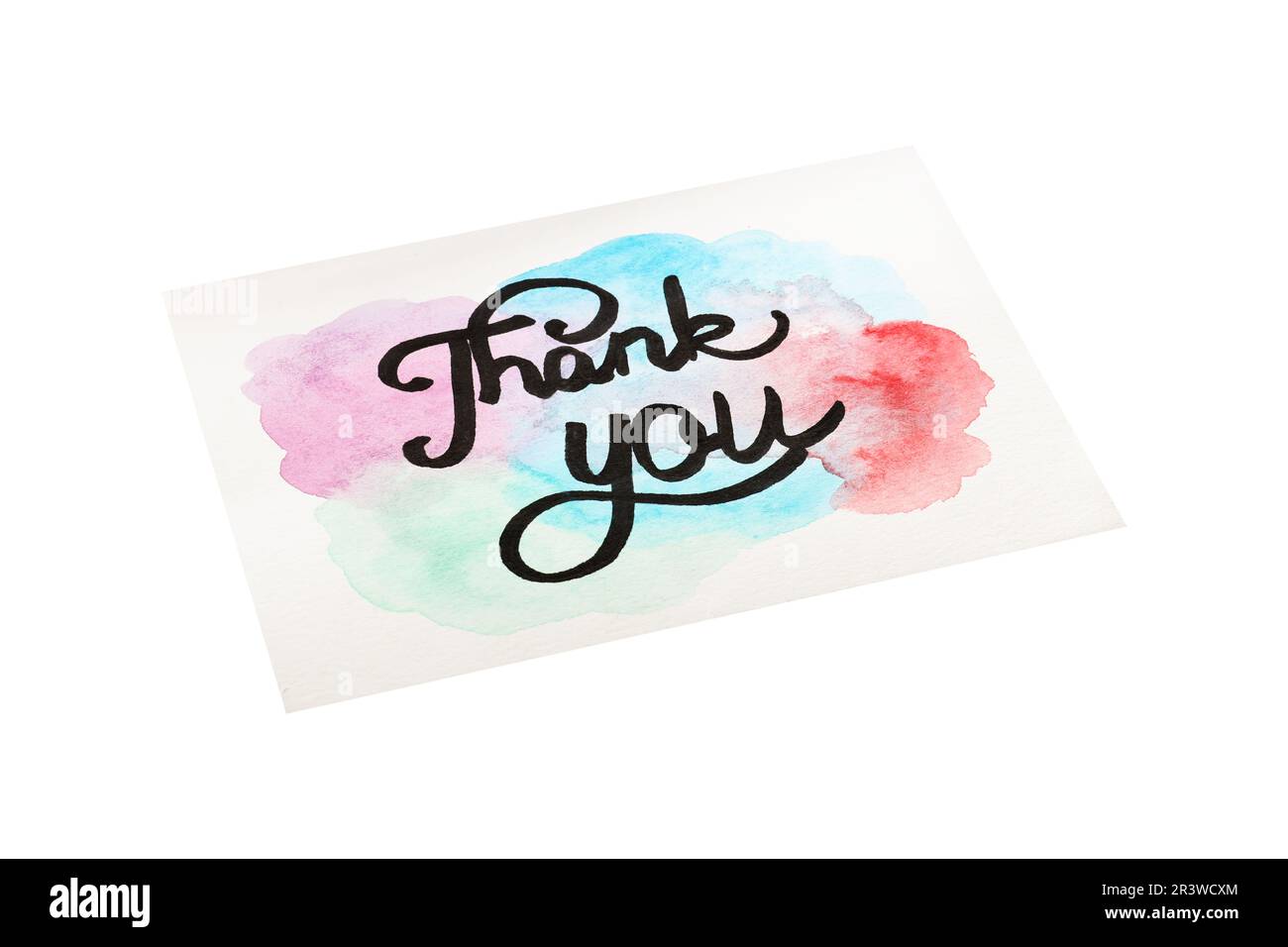 Watercolor thank card hi-res stock photography and images - Alamy