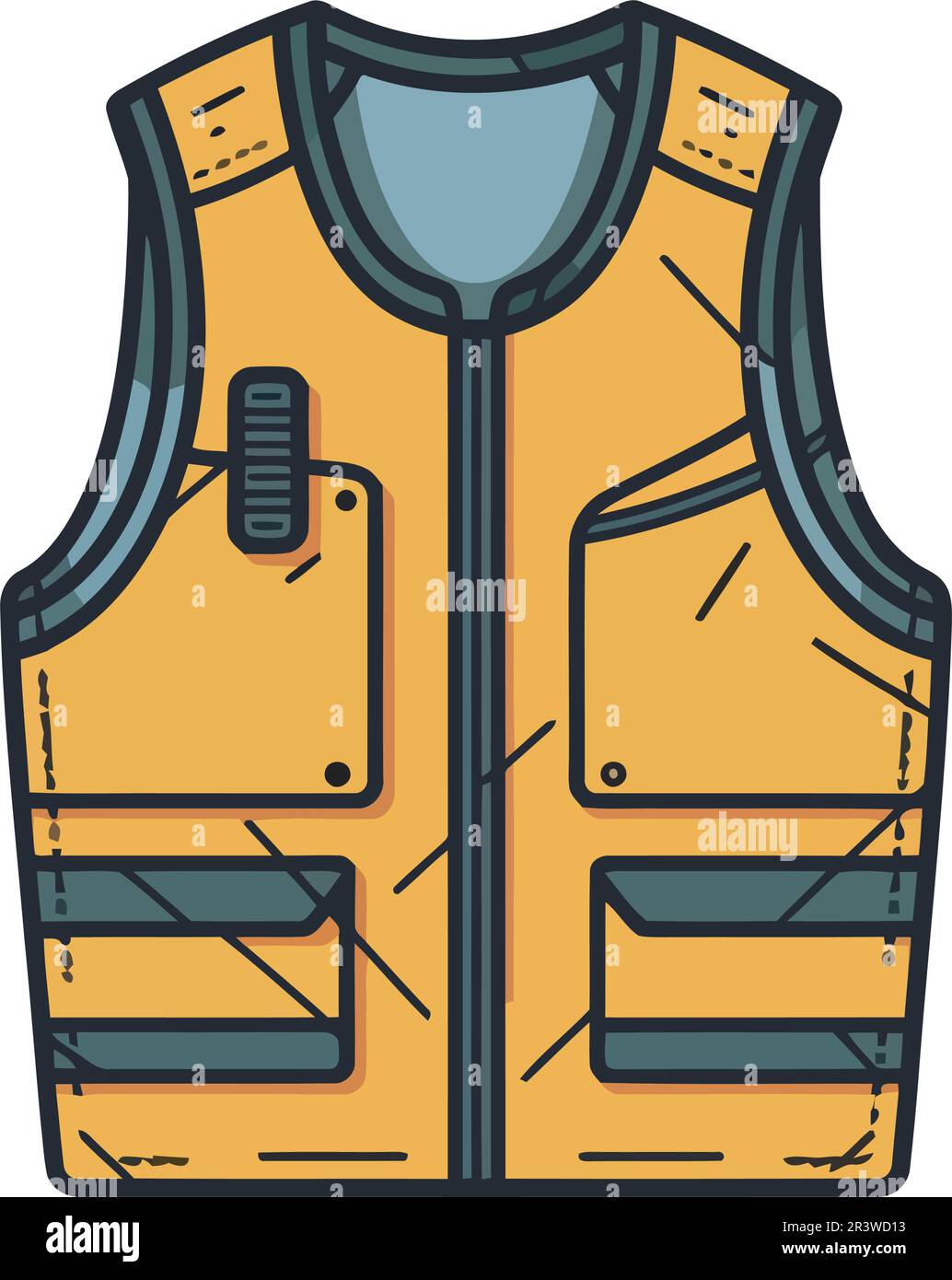 safe sailing equipment and life jackets Stock Vector