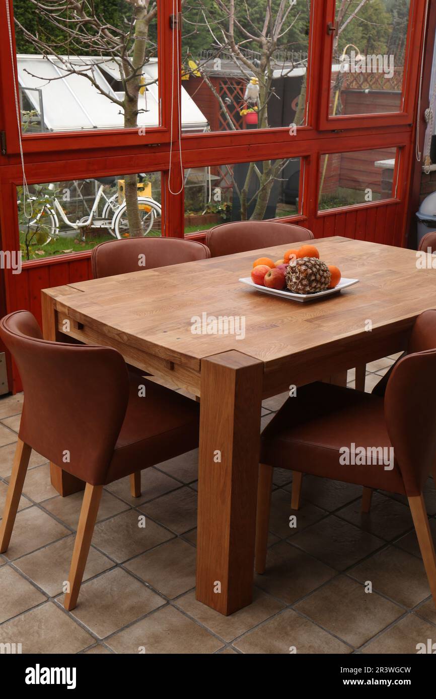 Wooden table fruits stylish hi-res stock photography and images - Alamy
