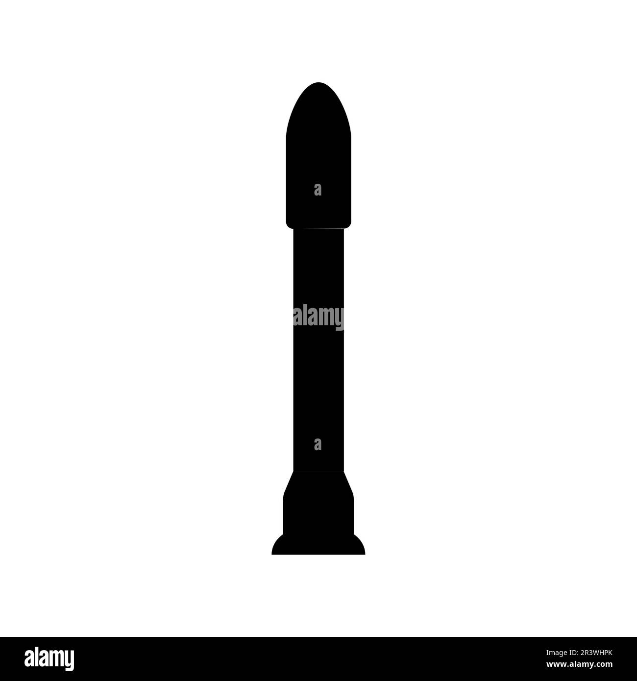 Rocket silhouette illustration astronaut vehicle icon. Rocket launch ...