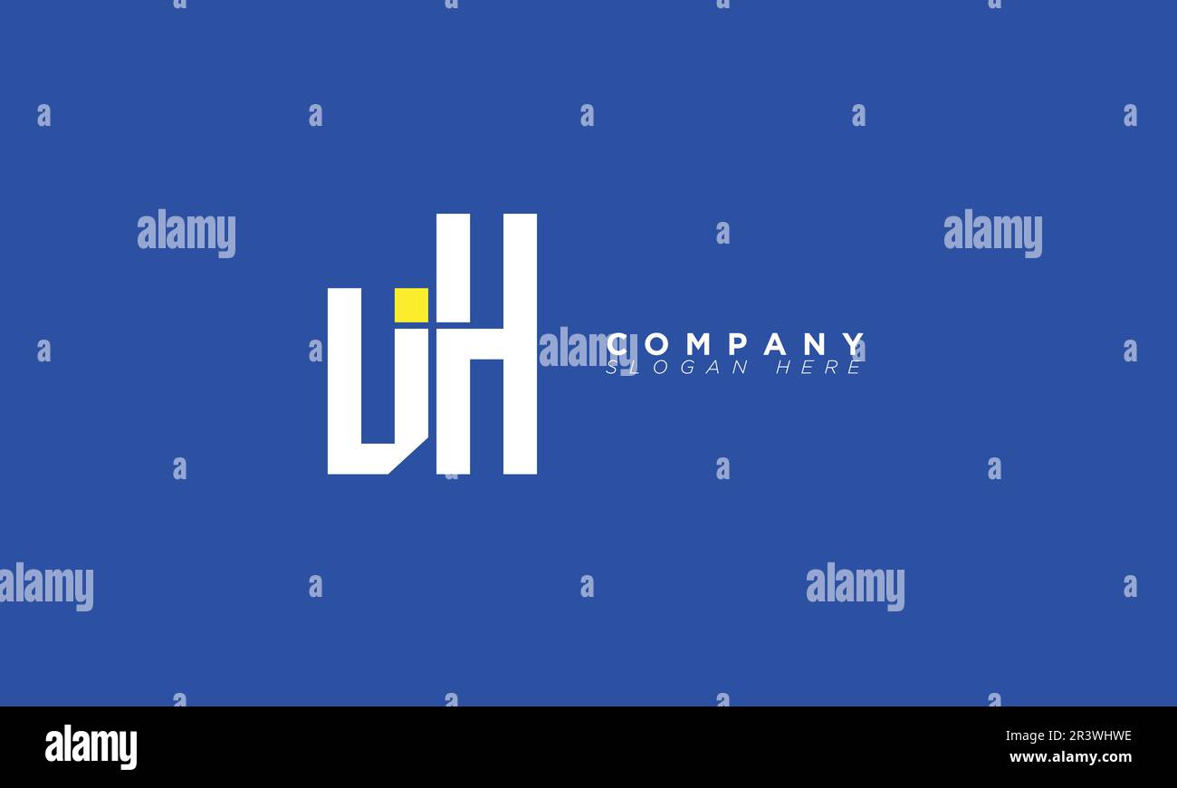 UH Alphabet letters Initials Monogram logo Stock Vector