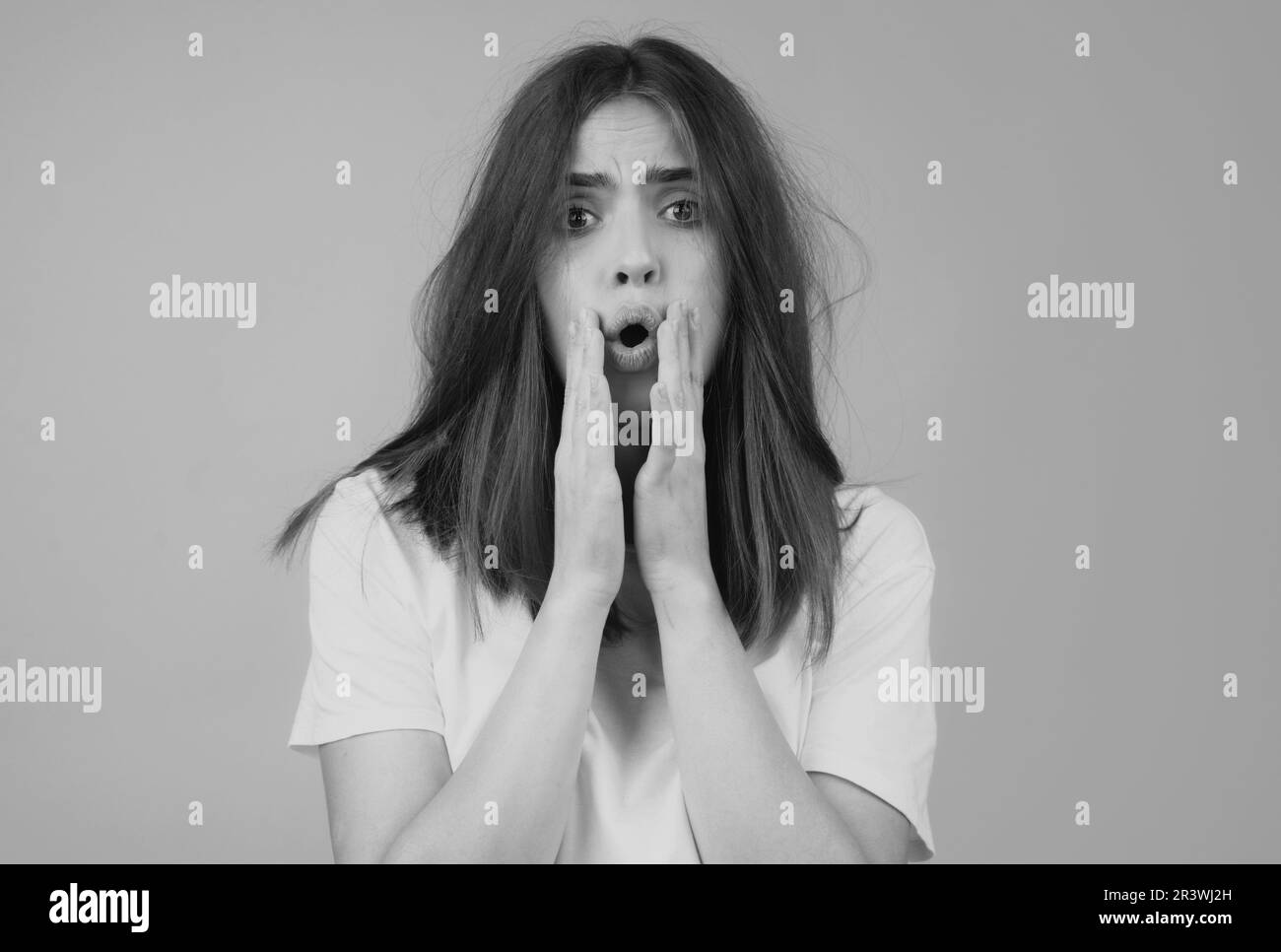 Emotive woman sad Black and White Stock Photos & Images Alamy