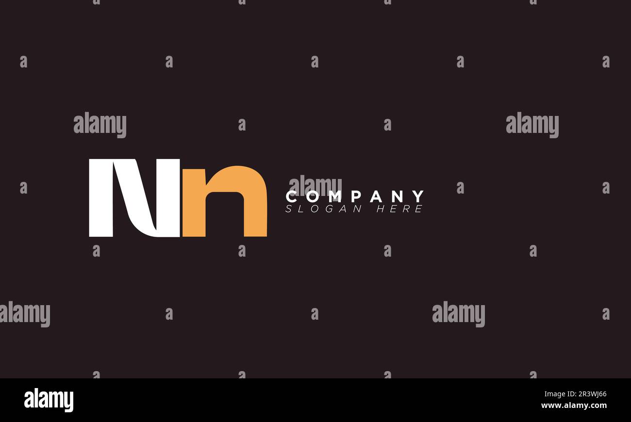 NN Alphabet letters Initials Monogram logo Stock Vector