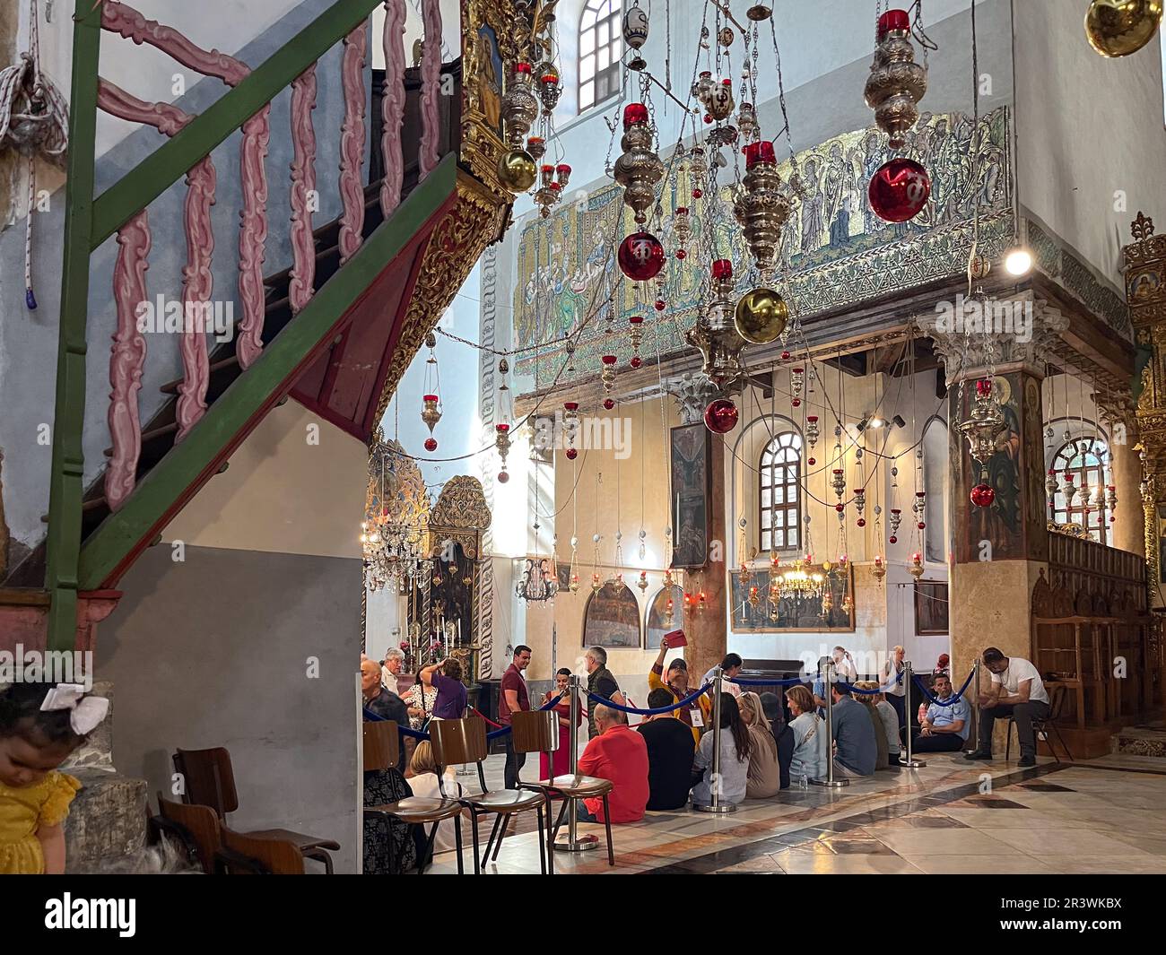 Bethlehem, Israel May 19, 2023 people visit the church of Nativity
