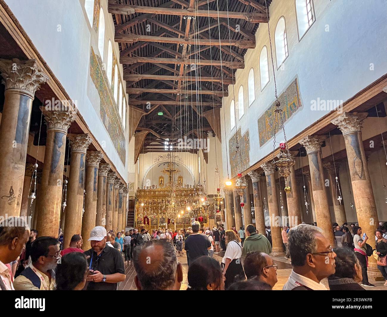 Bethlehem, Israel May 19, 2023 people visit the church of Nativity