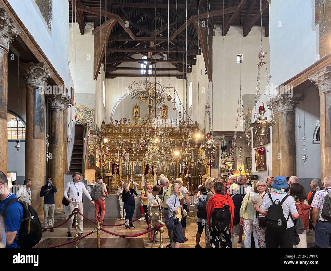 Bethlehem, Israel May 19, 2023 people visit the church of Nativity