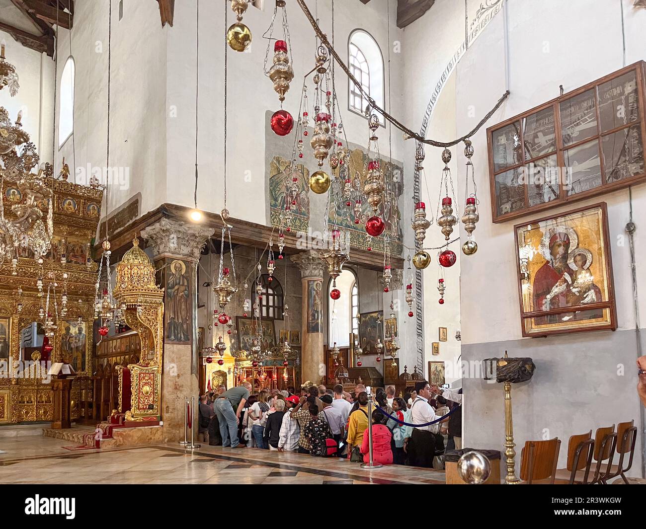 Bethlehem, Israel May 19, 2023 people visit the church of Nativity