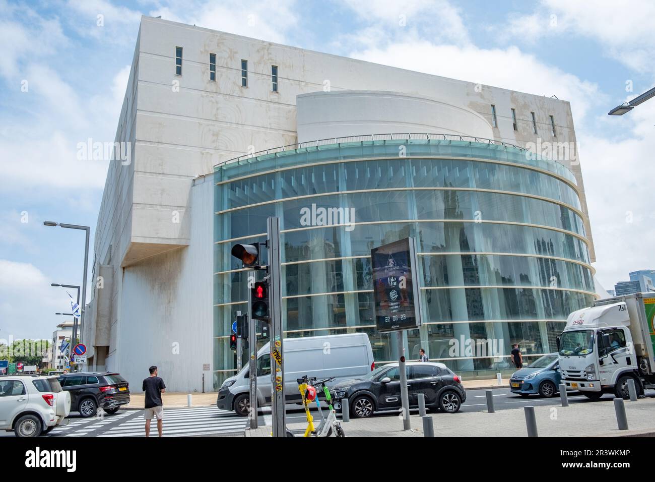 Tel Aviv, Israel - May 18, 2023: The Habima Theater is the national theatre of Israel and one of the first Hebrew language theatres. It is located in Stock Photo