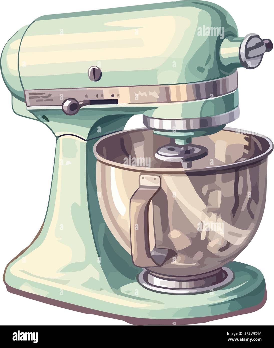 Mixing dough electric mixer cooking Stock Vector Images - Alamy