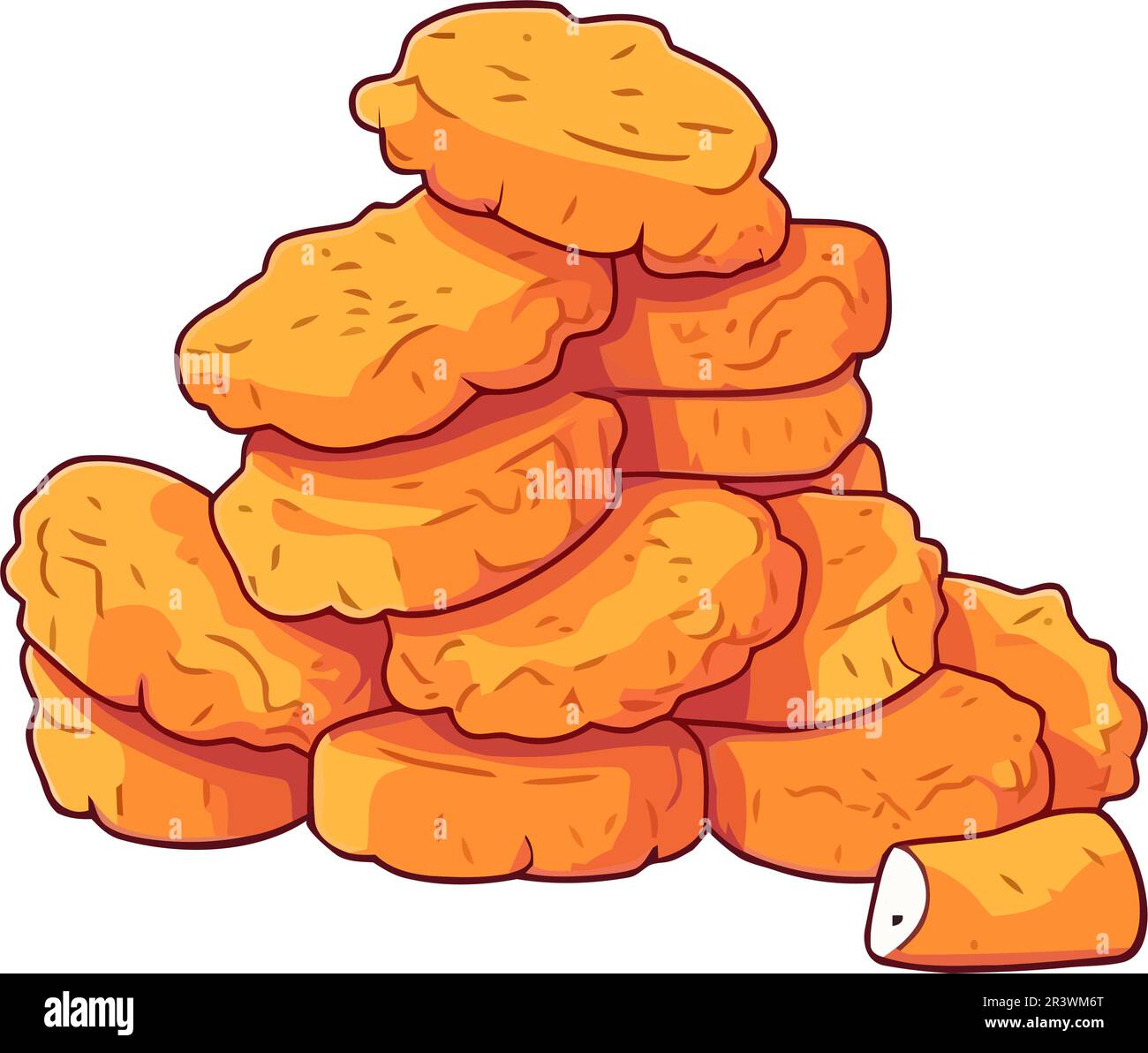 A stack of sweet, crunchy food isolated Stock Vector Image & Art Alamy