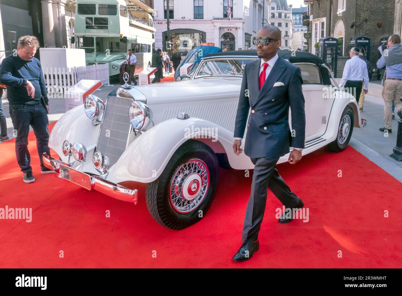 1935 Mercedes-Benz 290 at the Concours on Savile Row 2023. Classic car concours on the famous street for Tailoring in London UK Stock Photo