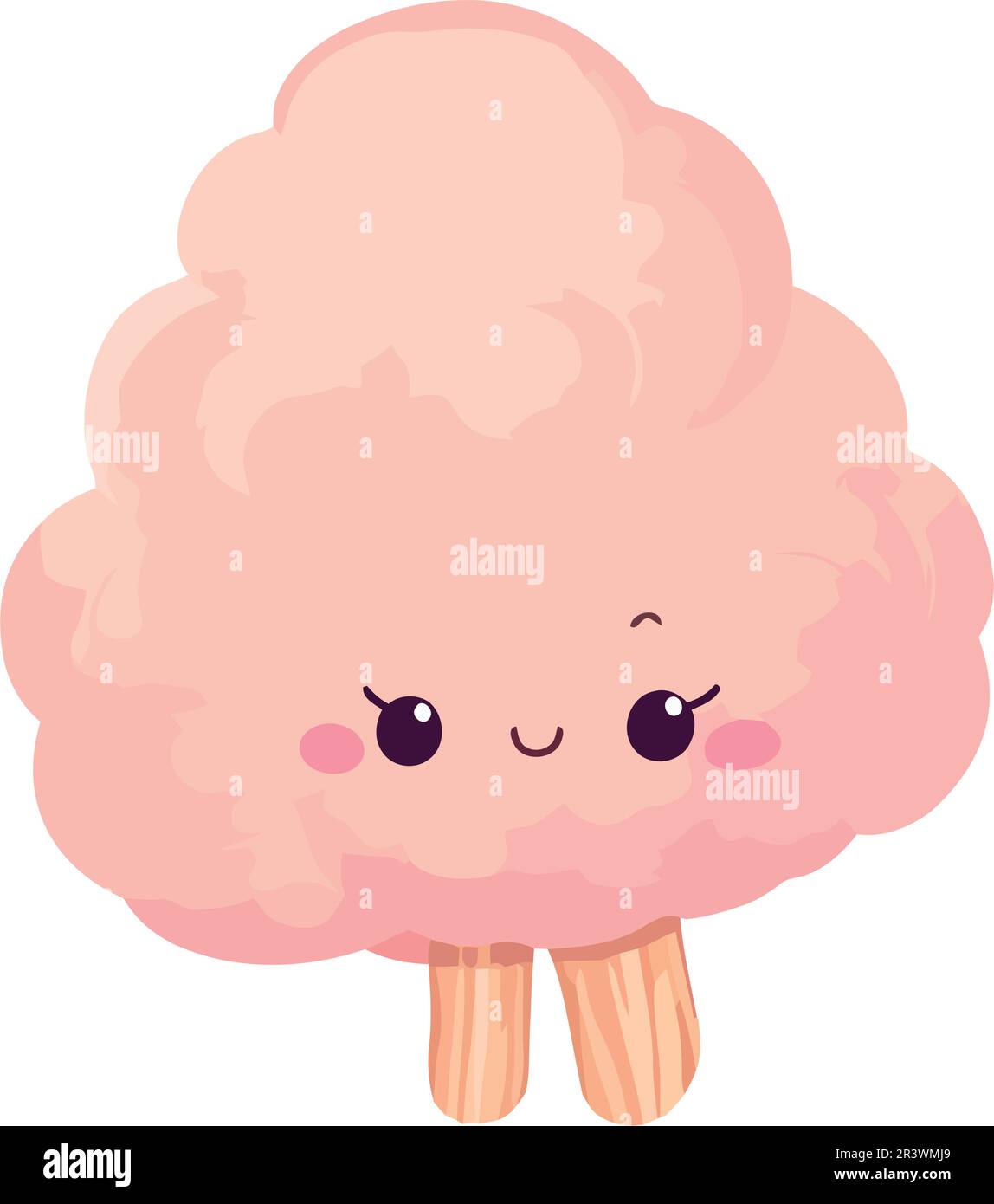 sweet cotton sugar kawaii character Stock Vector Image & Art - Alamy