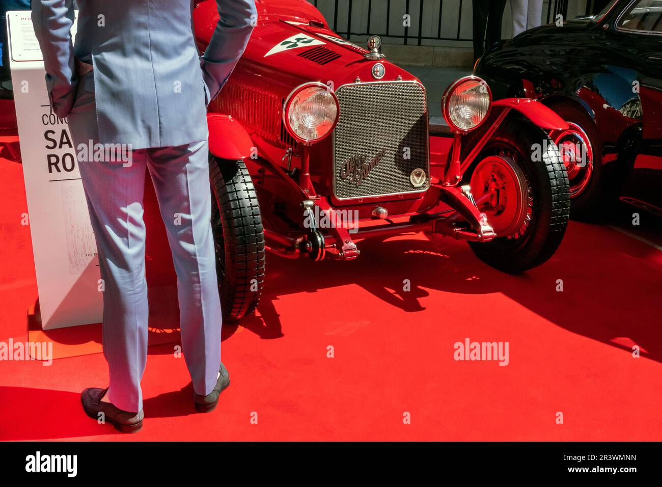1930 Alfa Romeo 6C 1750 at the  Concours on Savile Row 2023. Classic car concours on the famous street for Tailoring in London UK Stock Photo