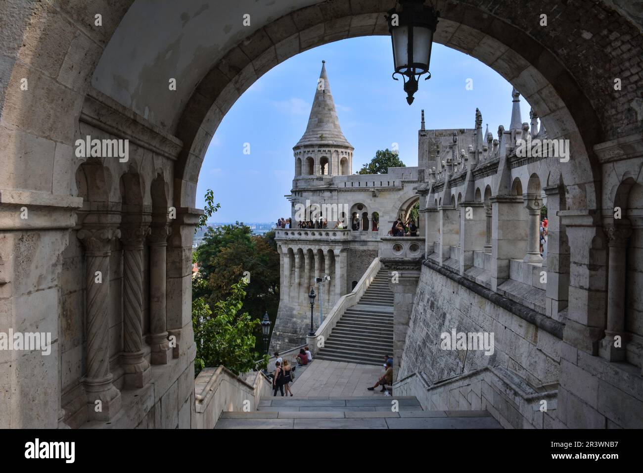 Picturesque View of the Fisherman's Bastion in Budapest, Hungary Stock Photo