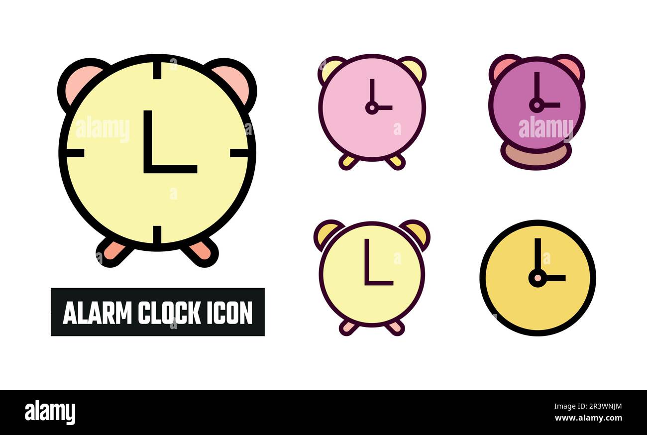 Alarm clock Icon Set Vector Illustration Stock Vector Image & Art - Alamy