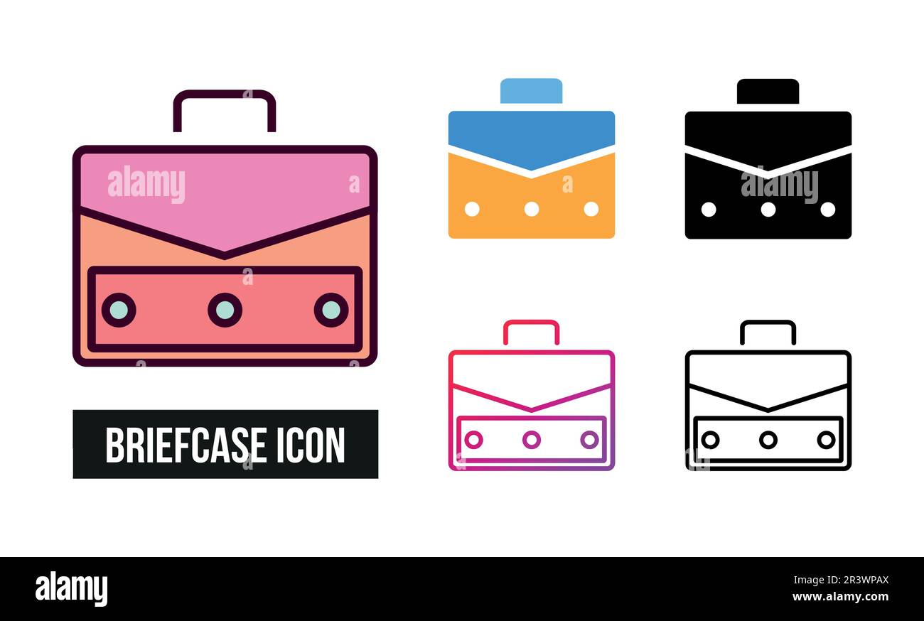 Briefcase Icon Set Vector Illustration Stock Vector Image & Art - Alamy