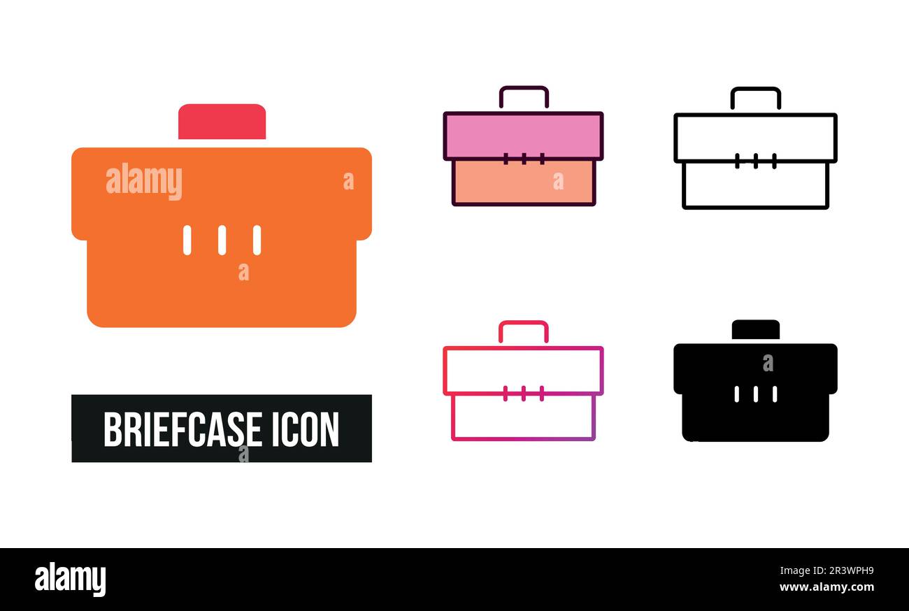 Briefcase Icon Set Vector Illustration Stock Vector