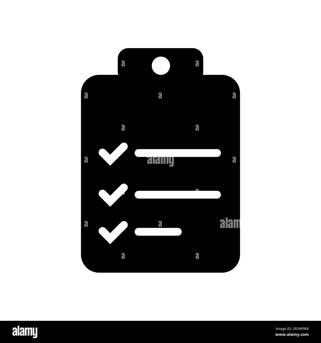 Clipboard Fill Icon Symbol Vector. Black Glyph Clipboard Icon Stock ...